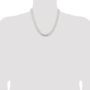 Sterling Silver Polished Domed Curb Chain (Style QDB250-20)
