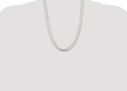 Sterling Silver Polished Domed Curb Chain (Style QDB250-24)