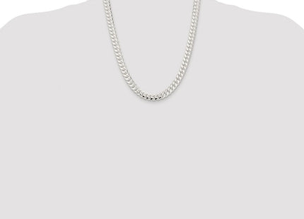 Sterling silver curb link chain, further view