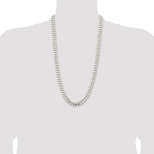 Sterling Silver Polished Domed Curb Chain (Style QDB300-28)