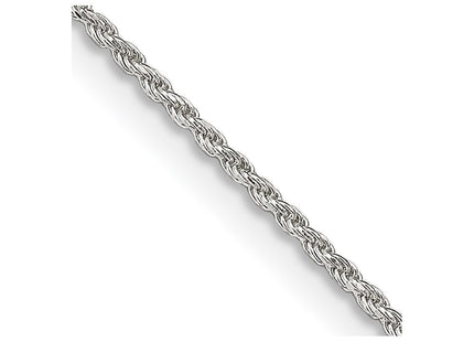 Sterling silver rope link anklet, another view