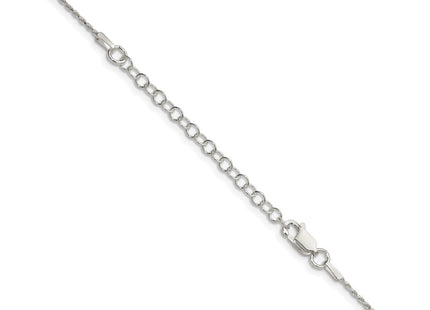 Sterling silver rope link chain, another view