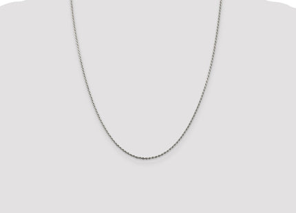 Sterling silver rope link chain, further view