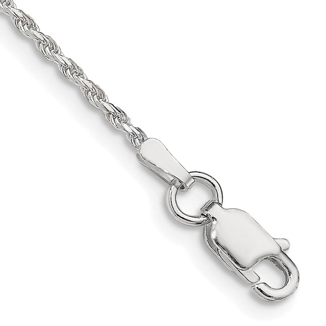 Sterling silver rope link anklet
