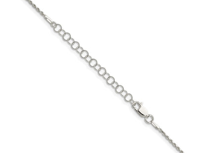 Sterling silver rope link chain, additional view