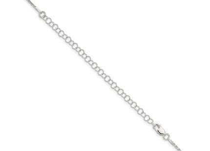 Sterling silver rope link chain, another view