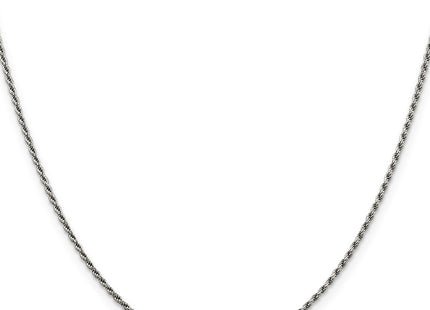 Sterling silver rope link anklet, alternate view