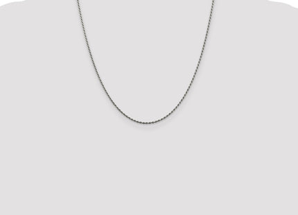 Sterling silver rope link anklet, additional view