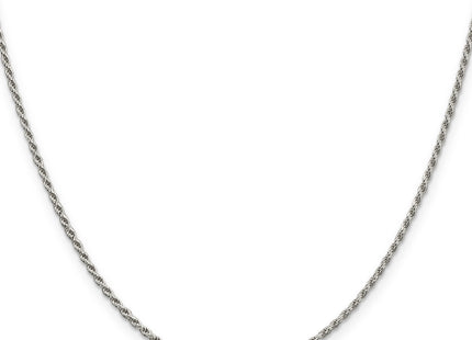 Sterling Silver Diamond-cut Rope Chain w/2in ext., 20 x 1.7mm