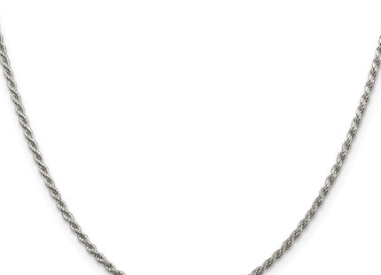 Sterling silver rope link chain, alternate view