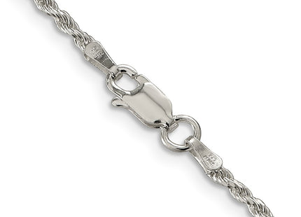 Sterling silver rope link anklet, another view