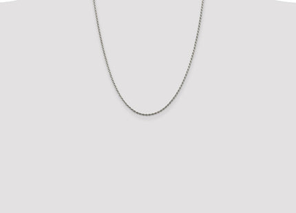 Sterling silver rope link chain, further view