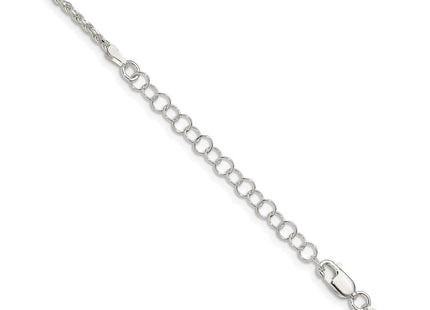 Sterling silver rope link chain, additional view