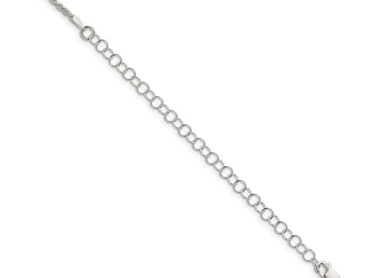 Sterling silver rope link chain, another view