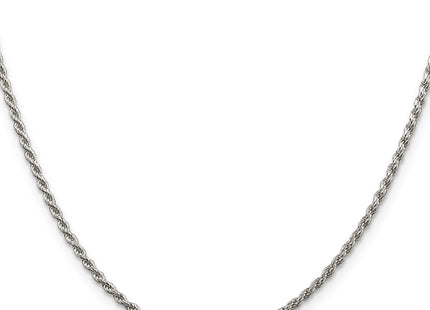 Sterling silver rope link anklet, alternate view