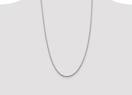 Sterling silver rope link anklet, further view