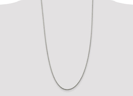 Sterling silver rope link anklet, additional view