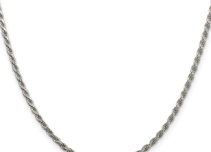 Sterling silver rope link chain, alternate view