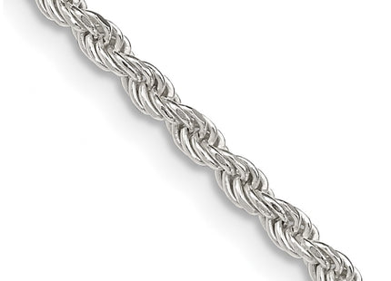 Sterling silver rope link anklet, another view