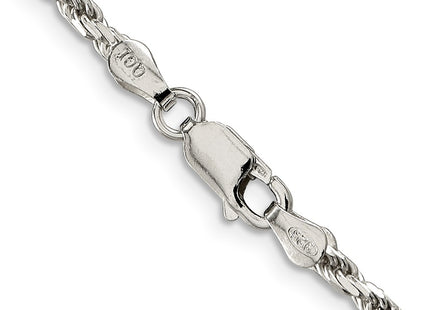 Sterling silver rope link anklet, additional view