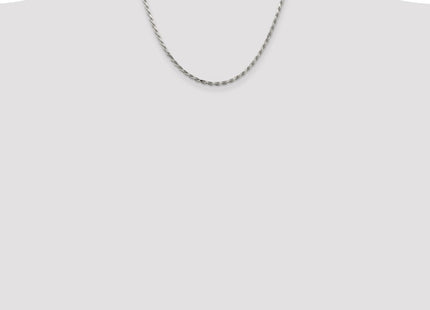 Sterling silver rope link chain, further view