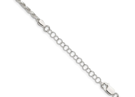 Sterling silver rope link chain, another view
