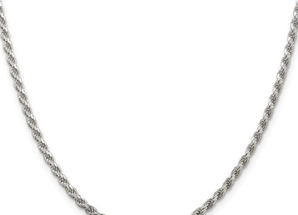 Sterling silver rope link chain, alternate view