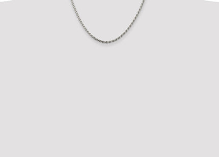 Sterling silver rope link chain, further view