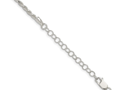 Sterling silver rope link chain, another view