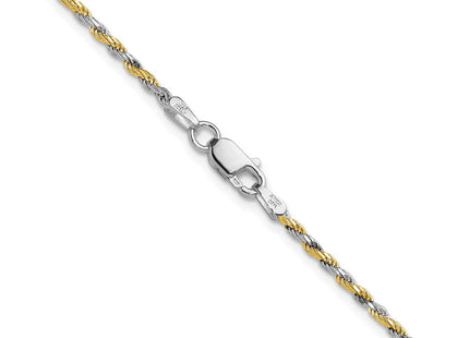 Sterling silver rope link chain, another view