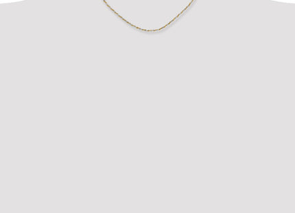 Sterling Silver And Vermeil Diamond-cut Rope Chain (Style QDCY040-16)