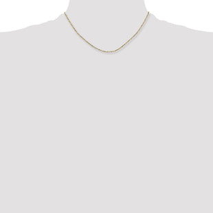 Sterling Silver And Vermeil Diamond-cut Rope Chain (Style QDCY040-16)