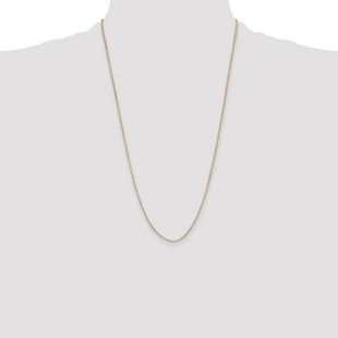 Sterling Silver And Vermeil Diamond-cut Rope Chain (Style QDCY040-26)