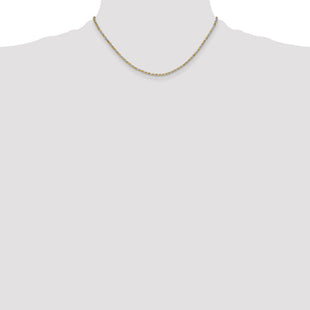 Sterling Silver And Vermeil Diamond-cut Rope Chain (Style QDCY060-16)