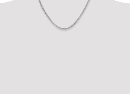 Sterling Silver Polished Double Diamond-cut Curb Chain (Style QDD060-18)