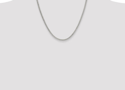 Sterling Silver Polished Double Diamond-cut Curb Chain