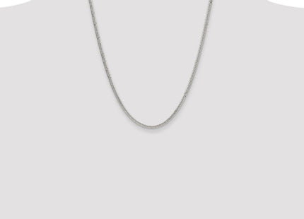 Sterling Silver Polished Double Diamond-cut Curb Chain (Style QDD060-22)