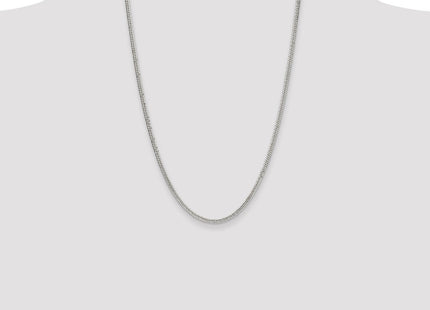 Sterling Silver Polished Double Diamond-cut Curb Chain (Style QDD060-24)