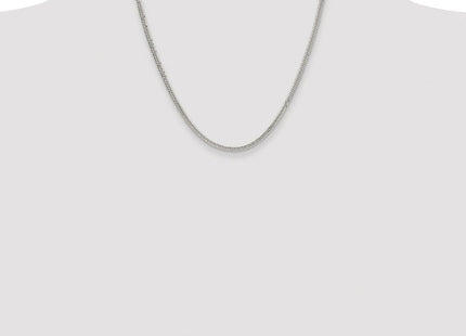 Sterling Silver Rhodium-plated Double Diamond-cut Curb Chain (Style QDD060R-20)