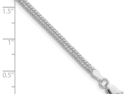Sterling Silver Rhodium-plated Double Diamond-cut Curb Chain (Style QDD060R-8)