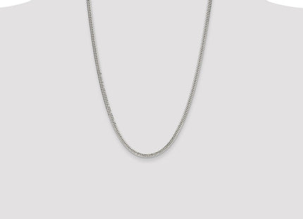 Sterling Silver Polished Double Diamond-cut Curb Chain (Style QDD080-24)