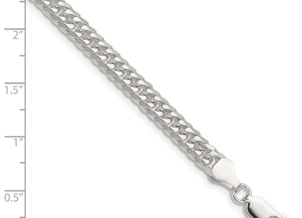 Sterling Silver Polished Double Diamond-cut Curb Chain (Style QDD120-8)