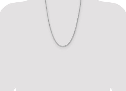 Sterling Silver Rhodium-plated 8 Sided D/C Double Spiga Chain (Style QDDS060R-24)