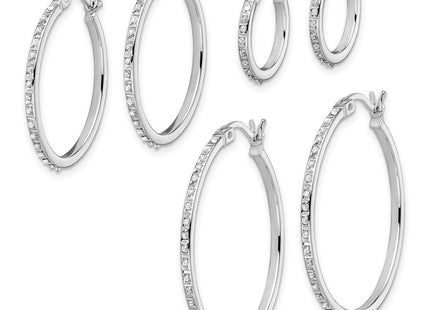 Sterling Silver Earrings Style QDF103 - Classique Jewelry Inc.