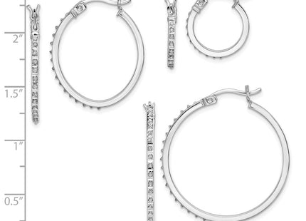 Sterling Silver Earrings Style QDF103 - Classique Jewelry Inc.