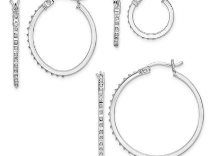 Sterling Silver Earrings Style QDF103 - Classique Jewelry Inc.