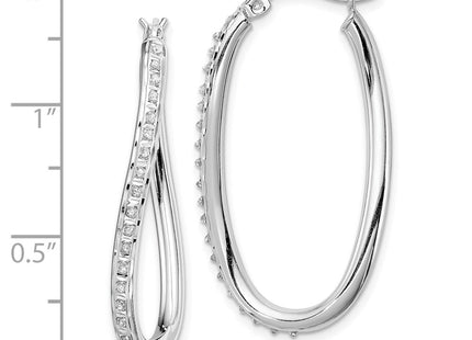 Sterling Silver Earrings Style QDF108 - Classique Jewelry Inc.