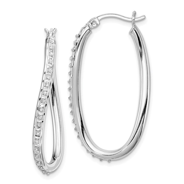 Sterling Silver Earrings Style QDF108 - Classique Jewelry Inc.