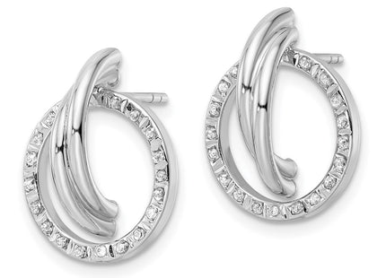 Sterling Silver Earrings Style QDF187 - Classique Jewelry Inc.