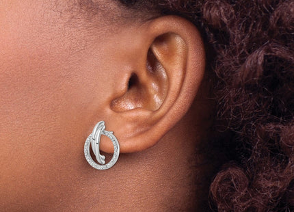 Sterling Silver Earrings Style QDF187 - Classique Jewelry Inc.